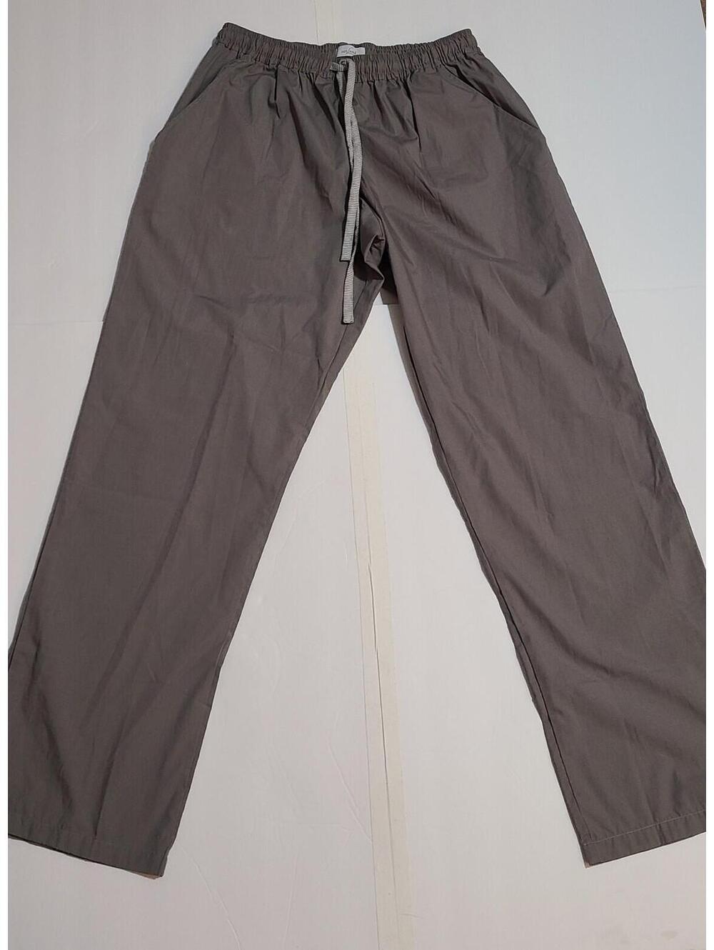 Van Laack Pajama Pants Womens Sz Large Grey Pockets Baggy Loungewear German EUC